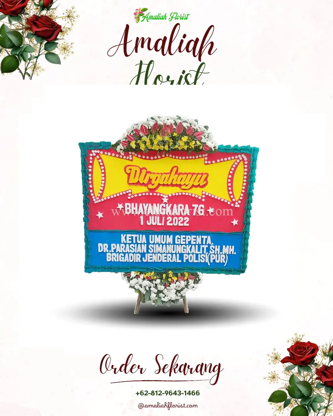 Papan Bunga HUT Ulang Tahun Rantau Pandan